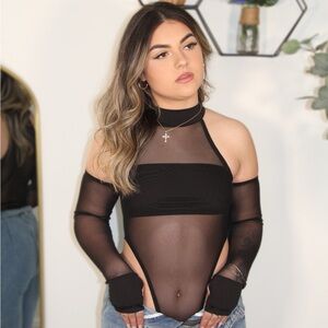 bodysuit, unique size. available in black and white